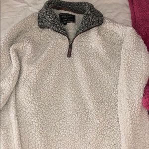 Grey and white True Grit pullover (size medium)